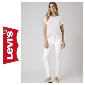 💵Levi's 711 Skinny Women's White High-Rise Jeans Size 25